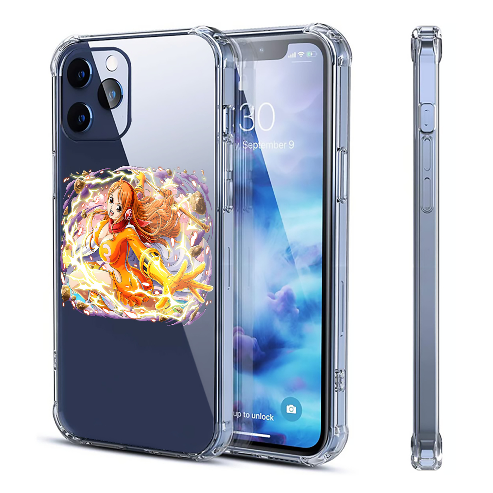（画像用） ワンピース ナミ ONE PIECE Nami 【iPhone 12シリーズ対応】透明スマホケース（クリアソフトケース）